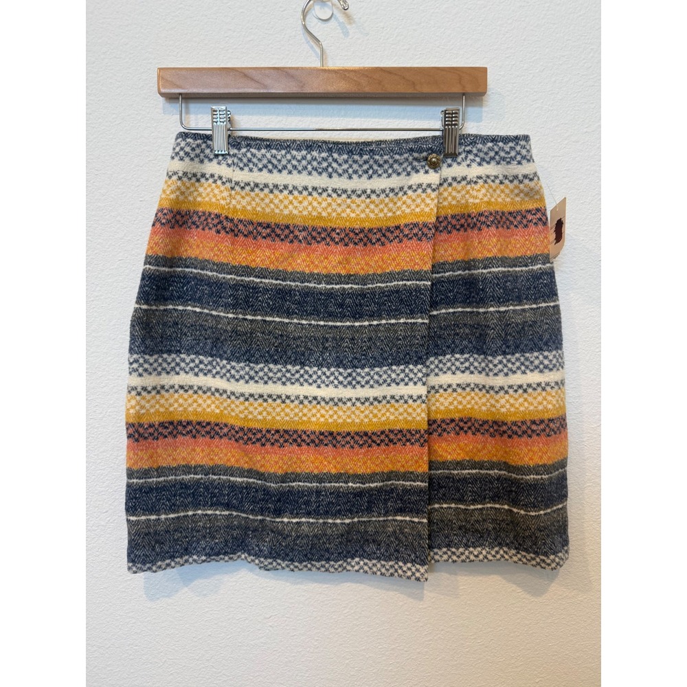 Westbound Vintage Southwestern Stripe Mini Wrap Skirt Size 10 Made in USA NWT